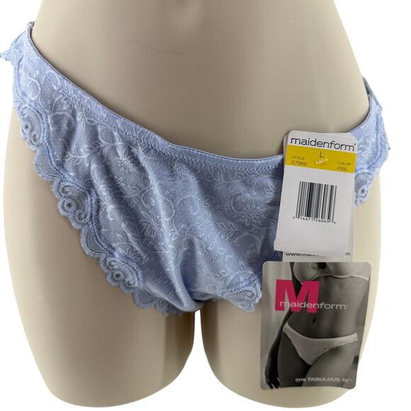 Maidenform One Fabulous Fit Bra Panty Lingerie Set Pale Blue Womens 36C/Large - Picture 3 of 11